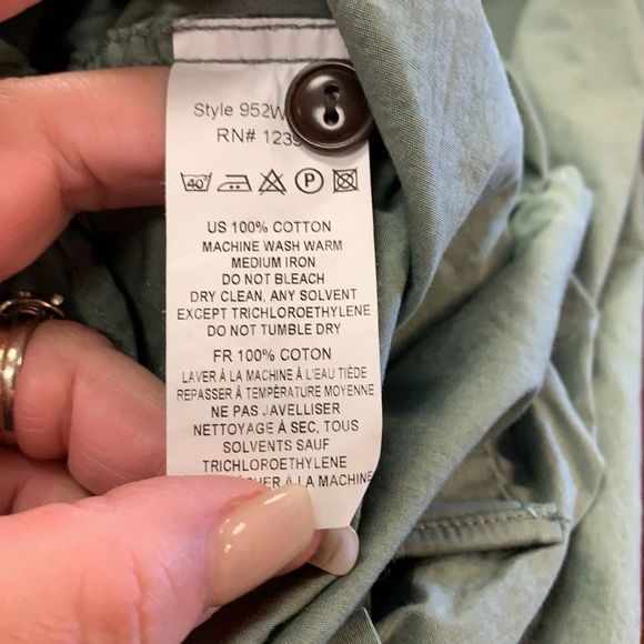 Jachs Comfort Shirt Olive Military Style Shirt Dress sz L (runs small) - Picture 7 of 8